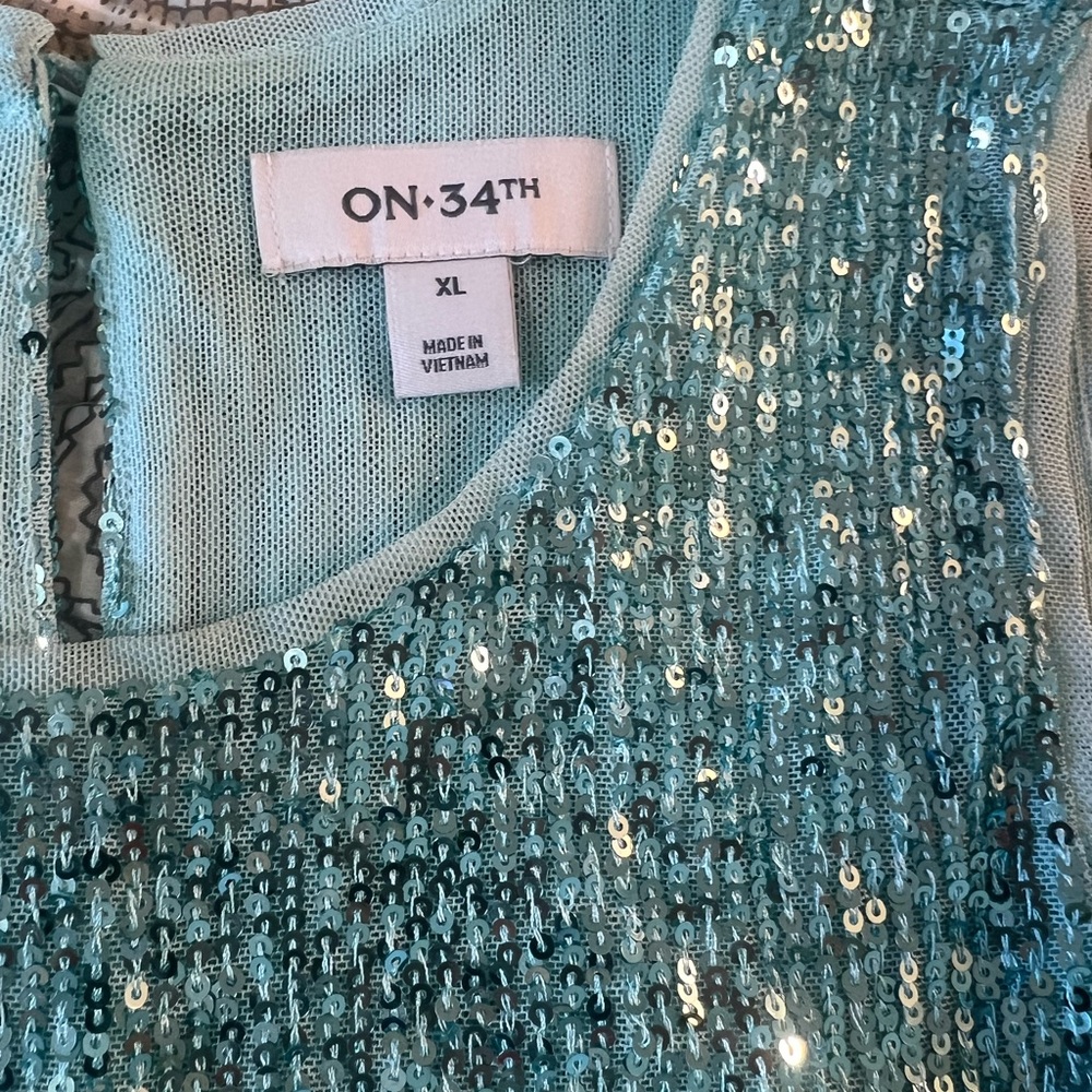 Chicwish Aqua Sequin Tank Top - Picture 3 of 3